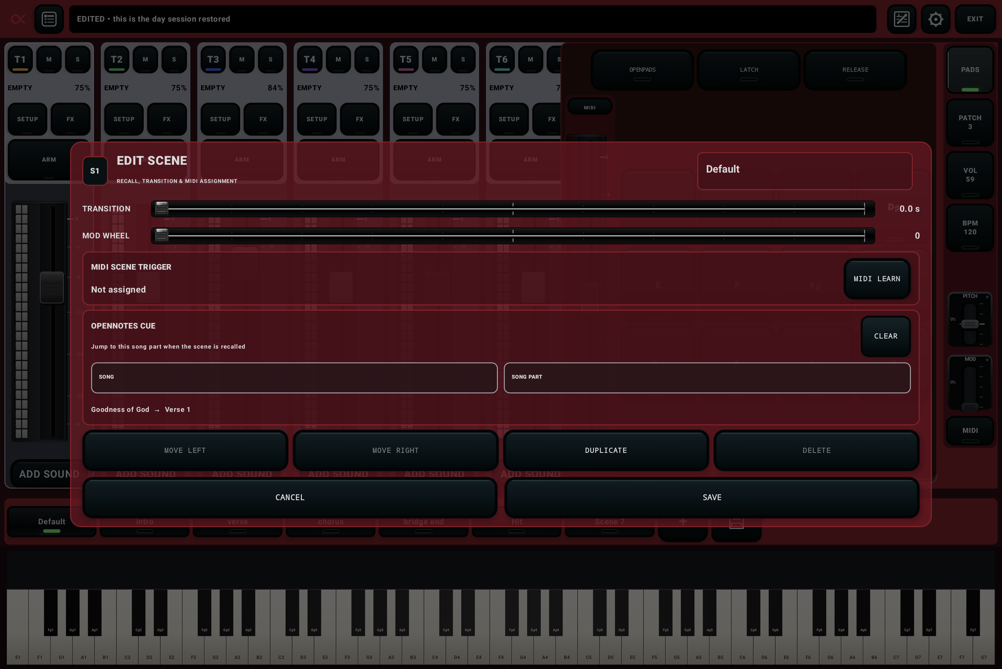Landscape tablet Scene editor